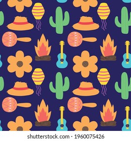 festa junina seamless pattern design