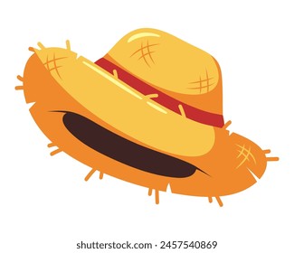 festa junina straw hat illustration design