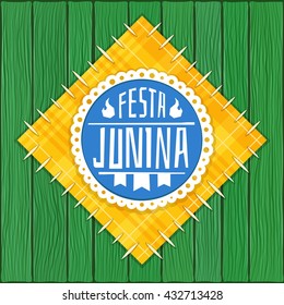 Festa Junina - Stylized Brazil flag for June Party themes