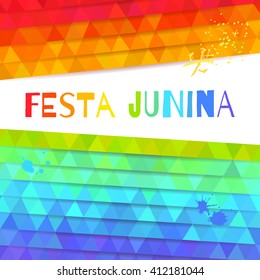 Festa Junina - traditional Brazil June festival party - Midsummer holiday. Vector illustration.