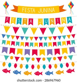 Festa Junina vector decoration set -June Festival