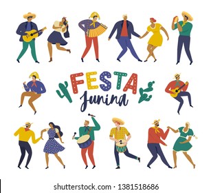 Festa Junina. Vector templates for Latin American holiday, the June party of Brazil. Design for banner and over use.