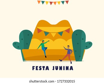 Festa Junina. Vector templates for Latin American holiday, the June party of Brazil concept for web landing page template, banner, and presentation