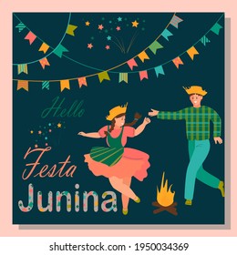 Festa Junina. Vector templates for Latin American holiday, Latin American holiday. Design for banner and overuse.