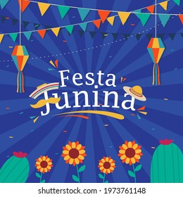 Festa Junina. Vector templates for Latin American holiday, the June party of Brazil. Design for banner and over use.