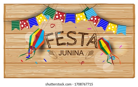 Festa Junina,Brazilian,Latin american festive event,
Brazil,June Festival Design for Greeting card holiday vector 3d style
