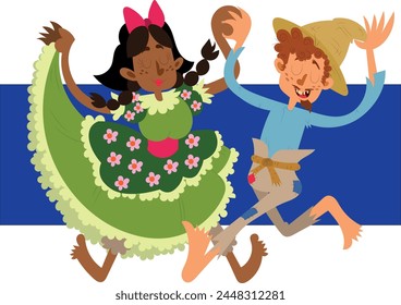 Festejo Junino, in Brazil during the June festivities, there is a custom in the interior of Brazil to create dance groups called square dances to present the art of dance.