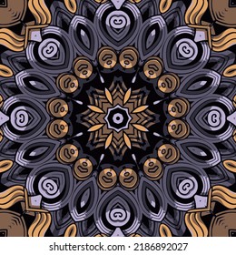 Festival art nahtlos mandala muster ethnische Vektorgrafik