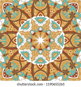 festival art seamless pattern. Ethnic geometric print. Colorful repeating background texture. Fabric, cloth design, wallpaper, wrapping