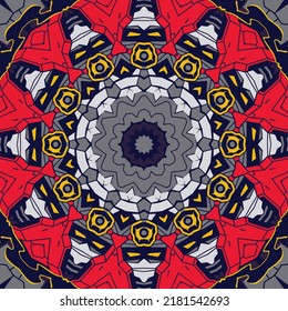 Diseño de manala de diseño de estilo de festival sin fisuras de color geométrico colorido mexicano textura de fondo psíquico