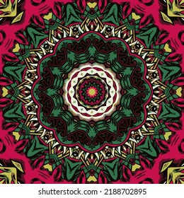 Festival art vector seamless pattern mandala illustration