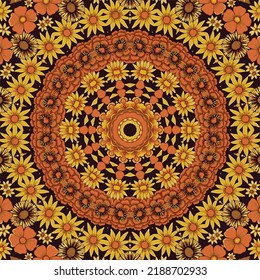 Festival art vector seamless pattern mandala