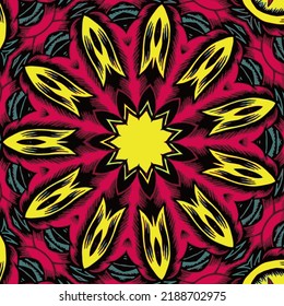 Festival art vector seamless pattern mandala