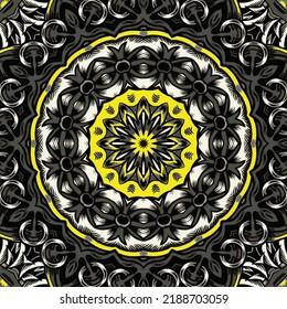 Festival art vector seamless pattern mandala illustration