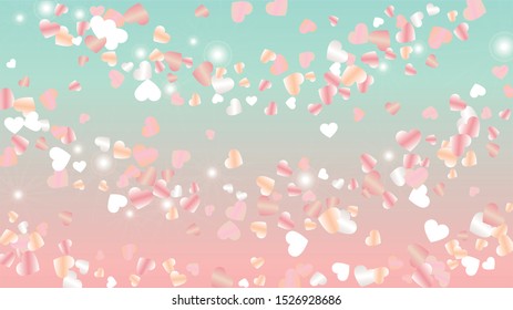 Festival Background with Confetti of Glitter Particles. St. Valentine Day. Anniversary pattern. Light Spots. Explosion of Confetti. Glitter Vector Illustration. Design for Invitation.