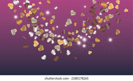 Festival Background with Confetti of Glitter Particles. St. Valentine Day. Disco pattern. Light Spots. Explosion of Confetti. Glitter Vector Illustration. Design for Banner.