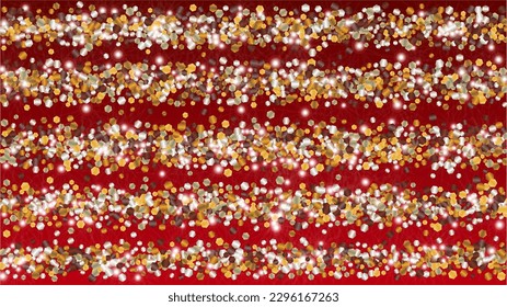 Festival Background with Confetti of Glitter Particles. Sparkle Lights Texture. Celebration pattern. Light Spots. Star Dust. Explosion of Confetti. Design for Advertisement.