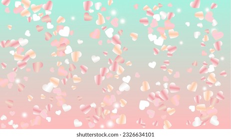 Festival Background with Confetti of Glitter Particles. St. Valentine Day. Anniversary pattern. Light Spots. Explosion of Confetti. Glitter Vector Illustration. Design for Print.