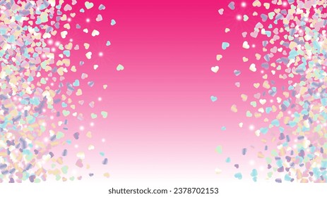 Festival Background with Confetti of Glitter Particles. St. Valentine Day. Christmas pattern. Light Spots. Explosion of Confetti. Glitter Vector Illustration. Design for Flyer.