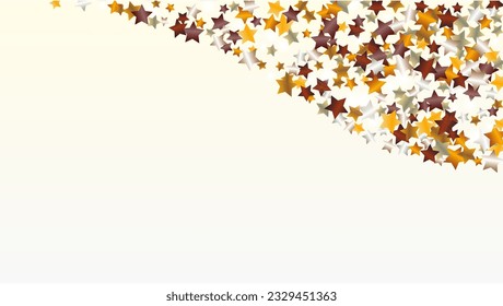 Festival Background with Confetti of Glitter Star Particles. Sparkle Lights Texture. New Year pattern. Light Spots. Star Dust. Christmass Design. Explosion of Confetti. Design for Invitation.