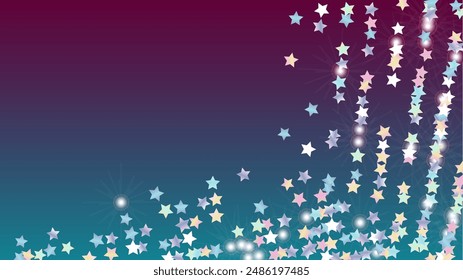 Festival Background with Confetti of Glitter Star Particles. Sparkle Lights Texture. Holiday pattern. Light Spots. Star Dust. Christmass Design. Explosion of Confetti. Design for Magazine.