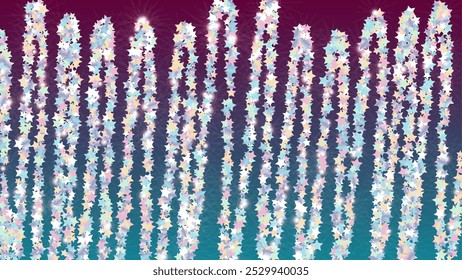 Festival Achtergrond met confetti van Glitter Star Particles. Sparkle Lights Texture. Verjaardagspatroon. Lichte vlekken. Sterrenstof. Kerst Ontwerp. Ontploffing van confetti. Ontwerp voor template.