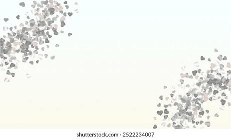 Festival Background with Confetti of Hearts Glitter Particles. St. Valentine Day. Celebration pattern. Light Spots. Explosion of Confetti. Glitter Vector Illustration. Design for Flyer.