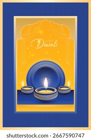 Festival background premium looking template design for Diwali.