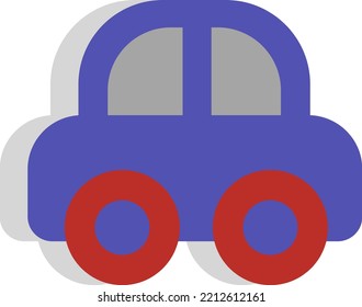 Festival car, illustration, vector on white background.
