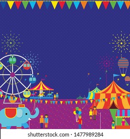 Festival Carnival Fireworks Travel Theme