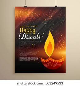 festival celebration flyer design for diwali season
