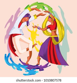 The festival of colors Holi.