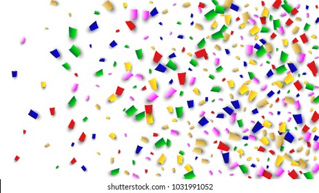 Festival Confetti Background. Many Falling Festival Confetti for Your Design.
Holiday Decoration Isolated Elements on Background. Festive Vector Illustration. Invitation Card, Poster, Flyer