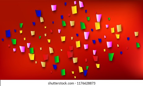 Festival Confetti Background. Many Falling Festival Confetti for Your Design.
Holiday Decoration Isolated Elements on Background. Festive Vector Illustration. Invitation Card, Poster, Flyer
