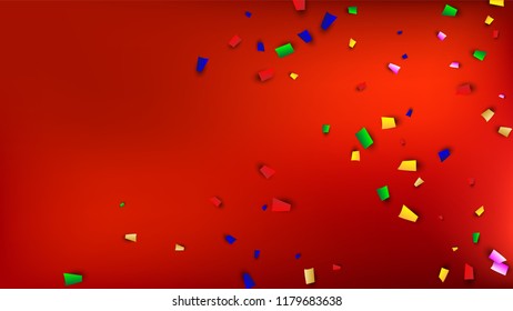 Festival Confetti Background. Many Falling Festival Confetti for Your Design.
Invitation Card, Poster, Flyer. Holiday Decoration Isolated Elements on Background. Festive Vector Illustration. 
