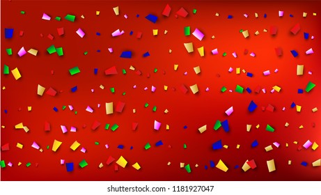 Festival Confetti Background. Many Falling Festival Confetti for Your Design.
Holiday Decoration Isolated Elements on Background. Festive Vector Illustration. Invitation Card, Poster, Flyer
