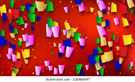 Festival Confetti Background. Many Falling Festival Confetti for Your Design.
Holiday Decoration Isolated Elements on Background. Festive Vector Illustration. Invitation Card, Poster, Flyer
