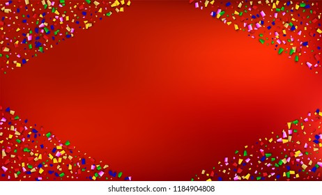 Festival Confetti Background. Many Falling Festival Confetti for Your Design.
Festive Vector Illustration. Invitation Card, Poster, Flyer. Holiday Decoration Isolated Elements on Background. 
