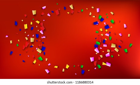 Festival Confetti Background. Many Falling Festival Confetti for Your Design.
Invitation Card, Poster, Flyer. Holiday Decoration Isolated Elements on Background. Festive Vector Illustration. 
