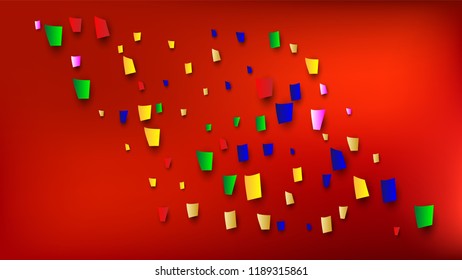 Festival Confetti Background. Many Falling Festival Confetti for Your Design.
Invitation Card, Poster, Flyer. Holiday Decoration Isolated Elements on Background. Festive Vector Illustration. 
