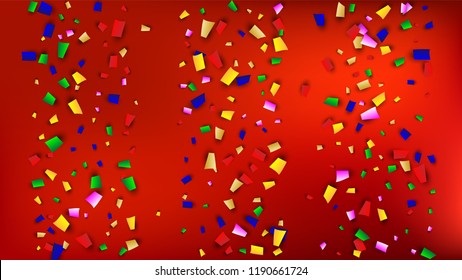 Festival Confetti Background. Many Falling Festival Confetti for Your Design.
Invitation Card, Poster, Flyer. Holiday Decoration Isolated Elements on Background. Festive Vector Illustration. 
