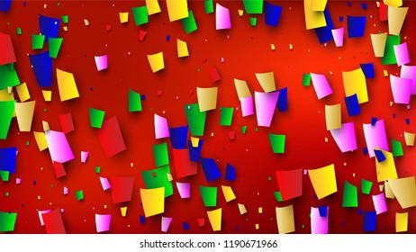 Festival Confetti Background. Many Falling Festival Confetti for Your Design.
Festive Vector Illustration. Invitation Card, Poster, Flyer. Holiday Decoration Isolated Elements on Background. 
