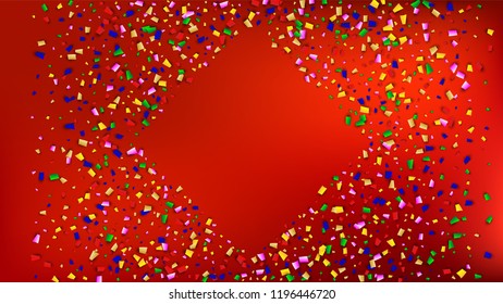 Festival Confetti Background. Many Falling Festival Confetti for Your Design.
Festive Vector Illustration. Invitation Card, Poster, Flyer. Holiday Decoration Isolated Elements on Background. 
