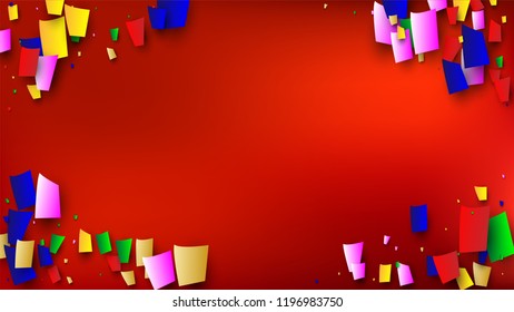 Festival Confetti Background. Many Falling Festival Confetti for Your Design.
Invitation Card, Poster, Flyer. Holiday Decoration Isolated Elements on Background. Festive Vector Illustration. 
