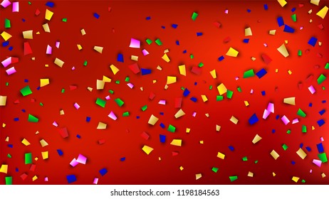 Festival Confetti Background. Many Falling Festival Confetti for Your Design.
Festive Vector Illustration. Invitation Card, Poster, Flyer. Holiday Decoration Isolated Elements on Background. 
