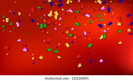 Festival Confetti Background. Many Falling Festival Confetti for Your Design.
Invitation Card, Poster, Flyer. Holiday Decoration Isolated Elements on Background. Festive Vector Illustration. 
