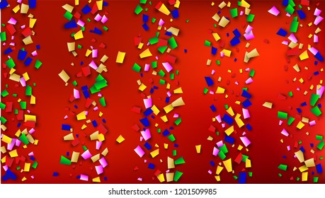 Festival Confetti Background. Many Falling Festival Confetti for Your Design.
Invitation Card, Poster, Flyer. Holiday Decoration Isolated Elements on Background. Festive Vector Illustration. 
