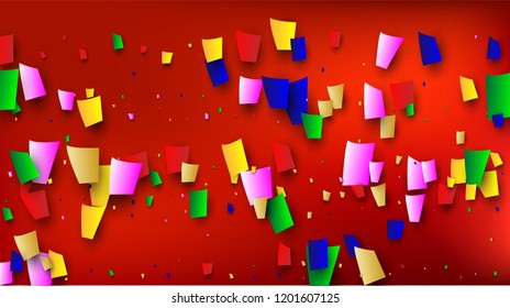 Festival Confetti Background. Many Falling Festival Confetti for Your Design.
Invitation Card, Poster, Flyer. Holiday Decoration Isolated Elements on Background. Festive Vector Illustration. 
