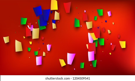Festival Confetti Background. Many Falling Festival Confetti for Your Design.
Holiday Decoration Isolated Elements on Background. Festive Vector Illustration. Invitation Card, Poster, Flyer
