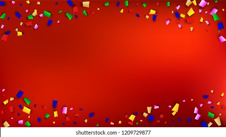 Festival Confetti Background. Many Falling Festival Confetti for Your Design.
Holiday Decoration Isolated Elements on Background. Festive Vector Illustration. Invitation Card, Poster, Flyer
